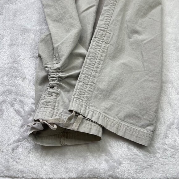 Eddie Bauer Cropped Cargo Pants Women's 12 TALL Khaki Outdoors Hiking Casual - Picture 7 of 12